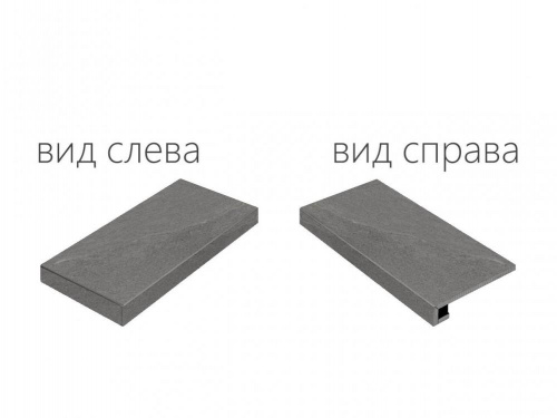Керамогранит Italon Contempora Карбон угл левая паттин. рет. ступень 33х60