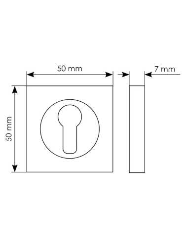 Накладка на евроцилиндр Morelli Luxury LUX-KH-S5 NIS, цвет - матовый никель