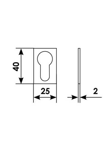 Накладка на замок Morelli Luxury LUX-KH-SM CRO под евроцилиндр, цвет хром