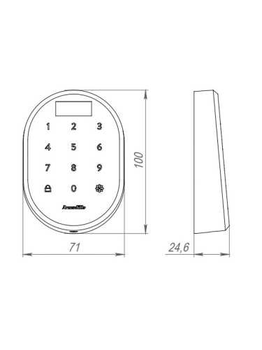 Кодовая панель CD.RT01.03 BL Черный