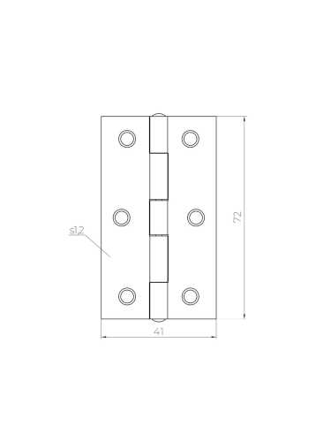 Петля Ajax (Аякс) карточная универсальная LM/IN40x75x1,2U YZN желтый цинк (2 шт)