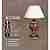 Интерьерная настольная лампа Riperlamp 201S/1 AY COBALT/GARNET CERAM. - CREAM SHADE
