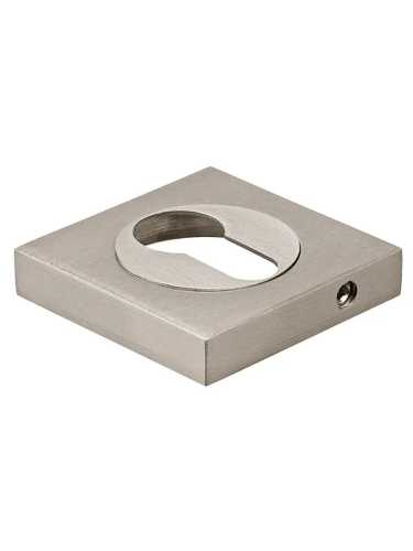 Накладка на замок Morelli Luxury LUX-KH-S2 NIS/NIK квадратная под евроцилиндр, цвет матовый никель/никель