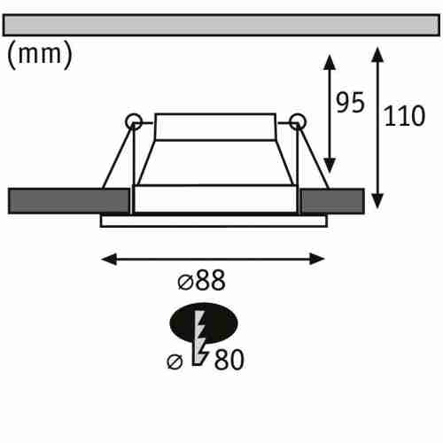 Встраиваемый светильник Paulmann EBL Cole 93397