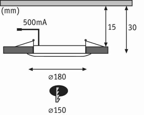 Встраиваемый светодиодный светильник Paulmann Premium Panel IP65 92801
