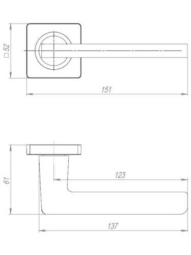Ручка Ajax (Аякс) раздельная K.JK51.IND TESTA BL-24 черный (белая коробка)