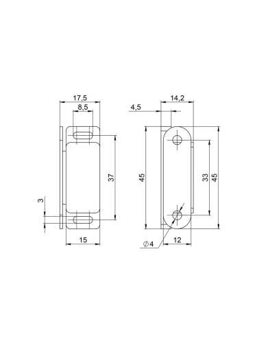 Защелка Ajax (Аякс) магнитная пластиковая ZLM15х45 WH белый
