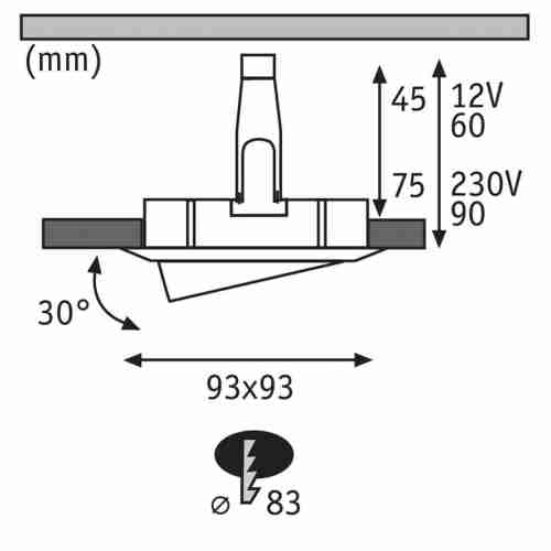 Встраиваемый светильник Paulmann Nova 93664