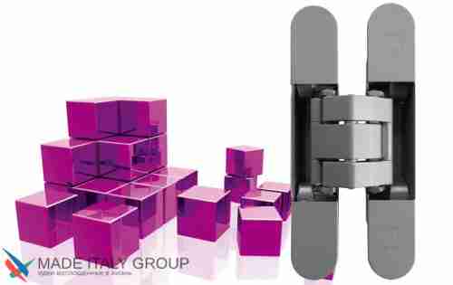 Kubica K8120 ATOMIKA KARAKTER DXSX, CS петля скрытая универсальная МАТОВЫЙ ХРОМ (120 kg)