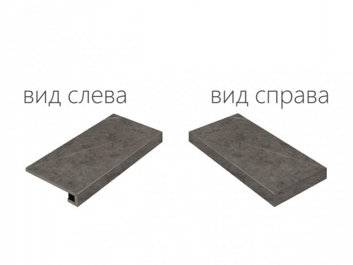 Керамогранит Italon Charme Evo Floor Project Эво Антрачит угл правая натур. рет. ступень 33х60