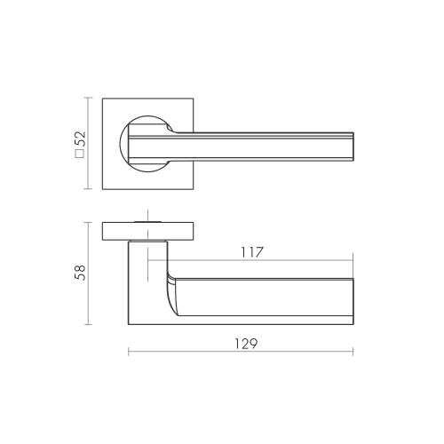Комплект на 4 двери - Ручка Fuaro (Фуаро) раздельная K.KM52.SAMPLE (SAMPLE KM) WH-19 белый