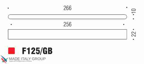 Ручка скоба модерн COLOMBO DESIGN F125GB-CR полированный хром 256 мм