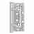 Комплект 4 шт. - Петля универсальная без врезки Fuaro 500-2BB/BL 100x2,5 PC (перламутровый хром) БЛИСТЕР