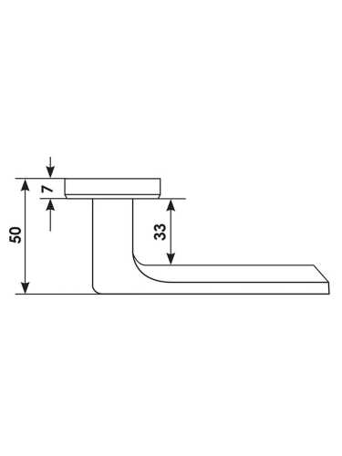 Ручка дверная Morelli Luxury раздельная FIORD S5 OSA на квадратной розетке из латуни, цвет матовое золото