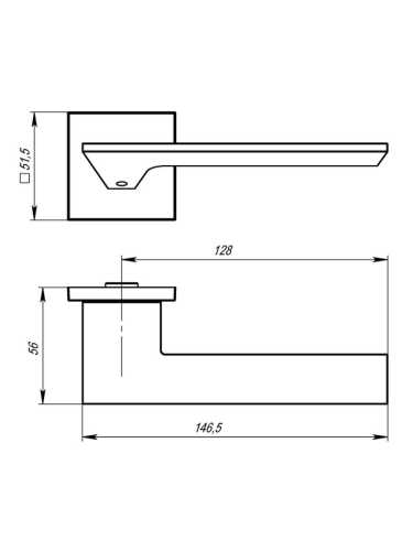 Ручка дверная Armadillo (Армадилло) межкомнатная K.USS52.MIRAGE (MIRAGE USS) BPVD-77 вороненый никель  Набор 7