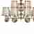 Подвесная люстра iLamp Brooklyn P2401-8+4 Nickel Подвесная люстра iLamp Brooklyn P2401-8+4 Nickel