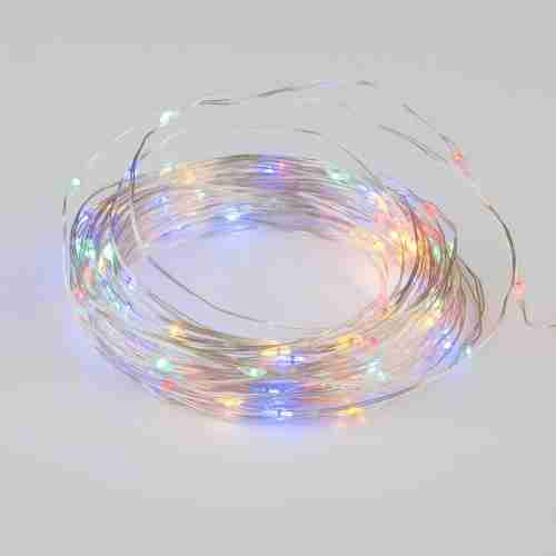 Светодиодная гирлянда Uniel Роса разноцветный ULD-S1000-100/SCB/3AA Multi IP20 Dew UL-00005483