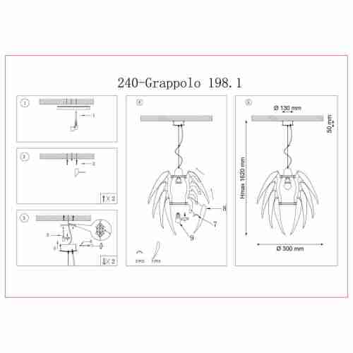 Подвесной светильник Lucia Tucci Grappolo 198.1 Bianco