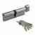 Цилиндровый механизм латунный ключ/вертушка НОРА-М ЛУВ-100 45-10-45 хром