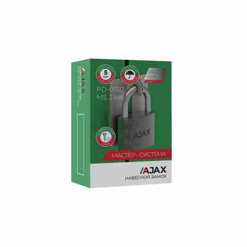 Замок навесной PD-0150 MS 3 key англ./коробка