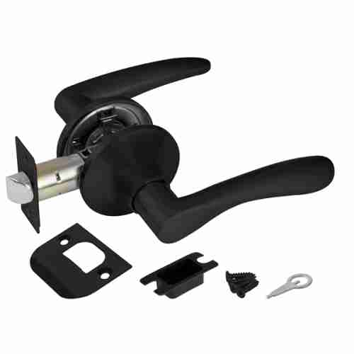 Ручка защелка 6010 BL-P (без фик.) черный