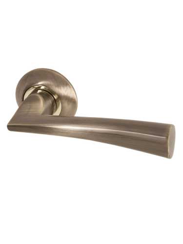 Ручка дверная Armadillo (Армадилло) межкомнатная R.LD54.Columba (Columba LD80) AB/GP-7 бронза/золото  Набор 6