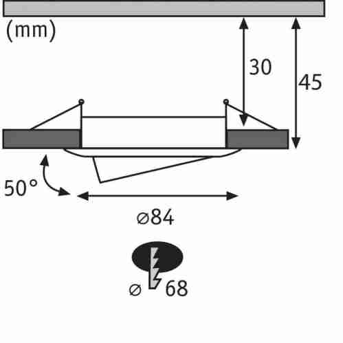 Встраиваемый светодиодный светильник Paulmann Nova (3 шт.) 93485