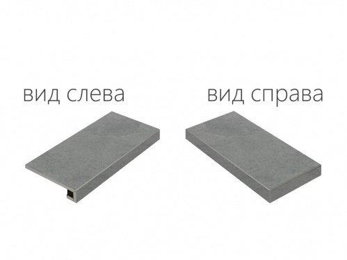 Ступень угловая правая Italon Materia Carbonio Scalino Angolare Destro 620070000808 120х33