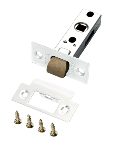 Защелка межкомнатная RENZ INL 5-45 plastic White пластиковый язычок, белый