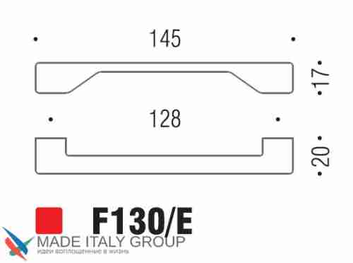 Ручка скоба модерн COLOMBO DESIGN F130E-NM матовый черный 128 мм