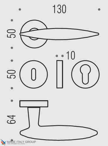 Дверная ручка на круглом основании COLOMBO Pegaso AM11RSB-CM матовый хром