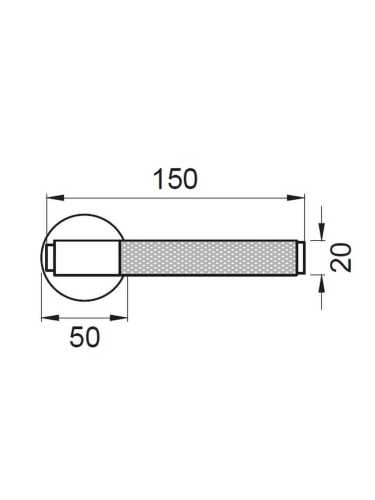 Ручка дверная Morelli Luxury BRIDGE R6 NIS на усиленной розетке, цвет матовый никель, латунь