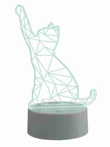 Фигурка светодиодная «Кошка» 25,5x13.5см Uniel ULI-M501 RGB/3AAA Catty/White UL-00007419