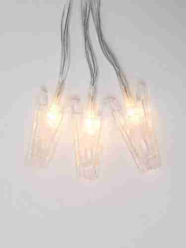 Светодиодная гирлянда Uniel Прищепки теплый белый ULD-S0200-010/STB/2AA Warm White IP20 Clips UL-00005484