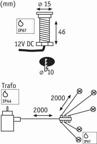 Ландшафтный светодиодный светильник Paulmann Special Boden MicroPen 93754