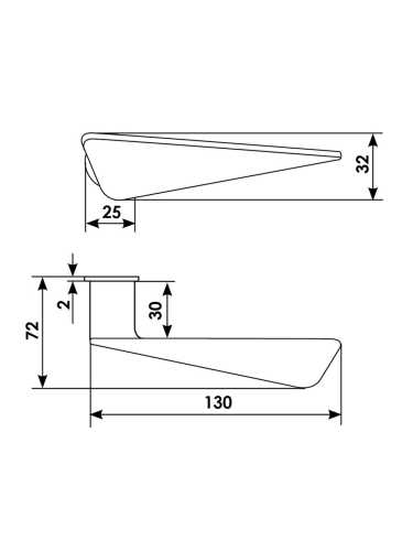 Ручка дверная Morelli Luxury ZENIT-RM NERO раздельная без розетки, цвет черный, ЦАМ