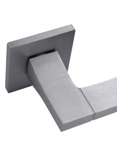 Ручка дверная Morelli YSTAD MH-47-S6 SSC раздельная на квадратной розетке 6 мм, цвет суперматовый хром, ЦАМ Light