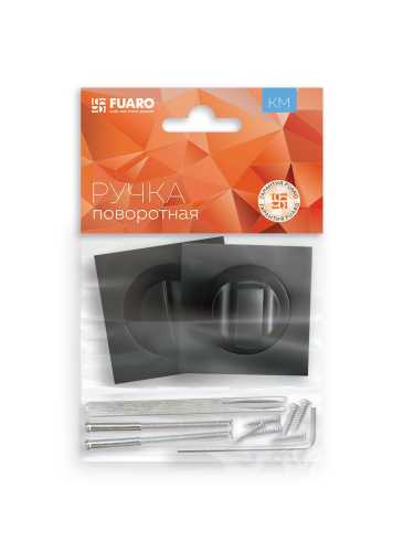 Ручка дверная Fuaro (Фуаро) межкомнатная K.KM52.SAMPLE (SAMPLE KM) BL-24 черный  Набор 5