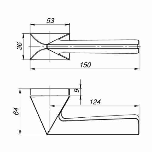 Комплект на 6 дверей - Ручки дверные межкомнатные Armadillo IRON UCS SN-3 матовый никель