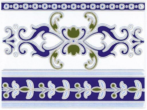 Плитка керамическая Ribesalbes Cenefa Cartuja бордюр 15х20