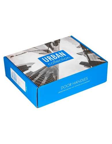 Ручка дверная межкомнатная Armadillo R.URS52.TWIN BL-26 черный с Заверткой, Бесшумным замком Fuaro и Петлями Fuaro