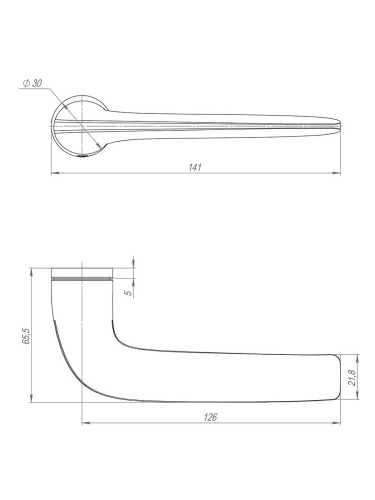 Ручка дверная Armadillo (Армадилло) межкомнатная R.ART30.LACONY BL-26 черный  Набор 6