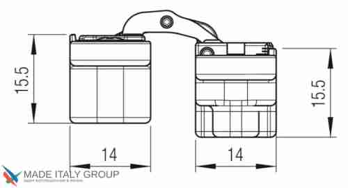 Kubica 6100 CR.SAT DXSX петля скрытая мебельная МАТОВЫЙ ХРОМ универсальная (14 kg)