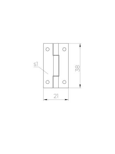 Петля Ajax (Аякс) карточная универсальная LM/IN22x35x1U ZN цинк (2 шт)