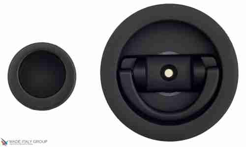 Ручка для раздвижной/распашной двери на круглом основании Venezia U155 черный