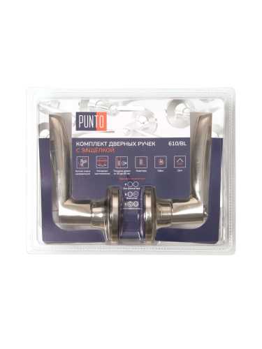 Ручка Punto (Пунто) защелка DK610/BL SN-BK (фик.) мат.никель