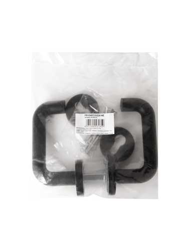 Комплект Fuaro (Фуаро) дверных ручек с накладками под цилиндр FR.DH57.0219 NE (DH-0219 NE) 9x140 мм, BL-24 черный