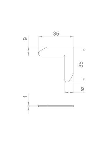 Крепежный уголок Armadillo (Армадилло) для короба SWD.Scope 35/35/1 angle (2 pcs)