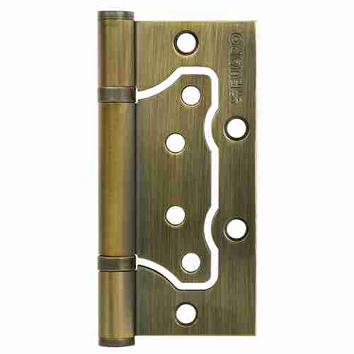 Комплект 4 шт. - Петля дверная накладная без врезки (бабочка) Fuaro 500-2BB 100x2,5 WAB мат. бронза