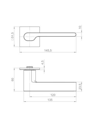 Ручка Armadillo (Армадилло) раздельная K.YM.COTTA BL-26 черный